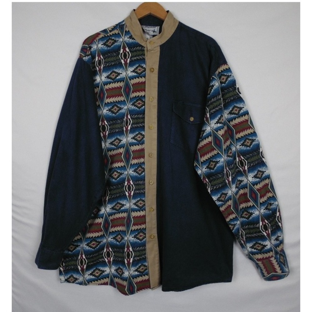 Vintage Chaparral Ridge Brush Popper Western Button Up Shirt Men's Size L Cowboy